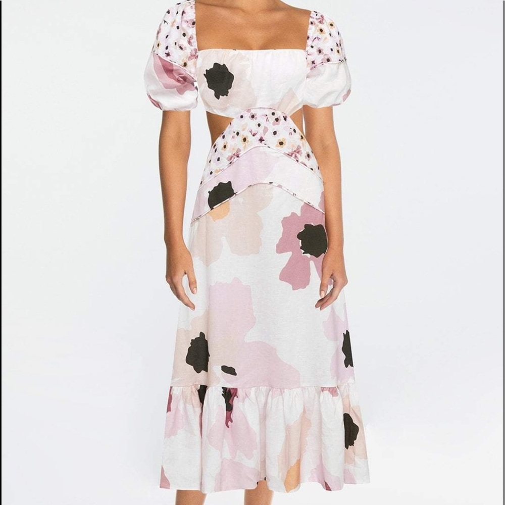 Peony Cut Out Maxi Dress Soriee